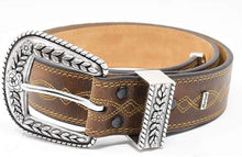 Load image into Gallery viewer, Cotton Women's Fatbaby Center Stitch Belt - 34' Brown Essential for Fashionistas