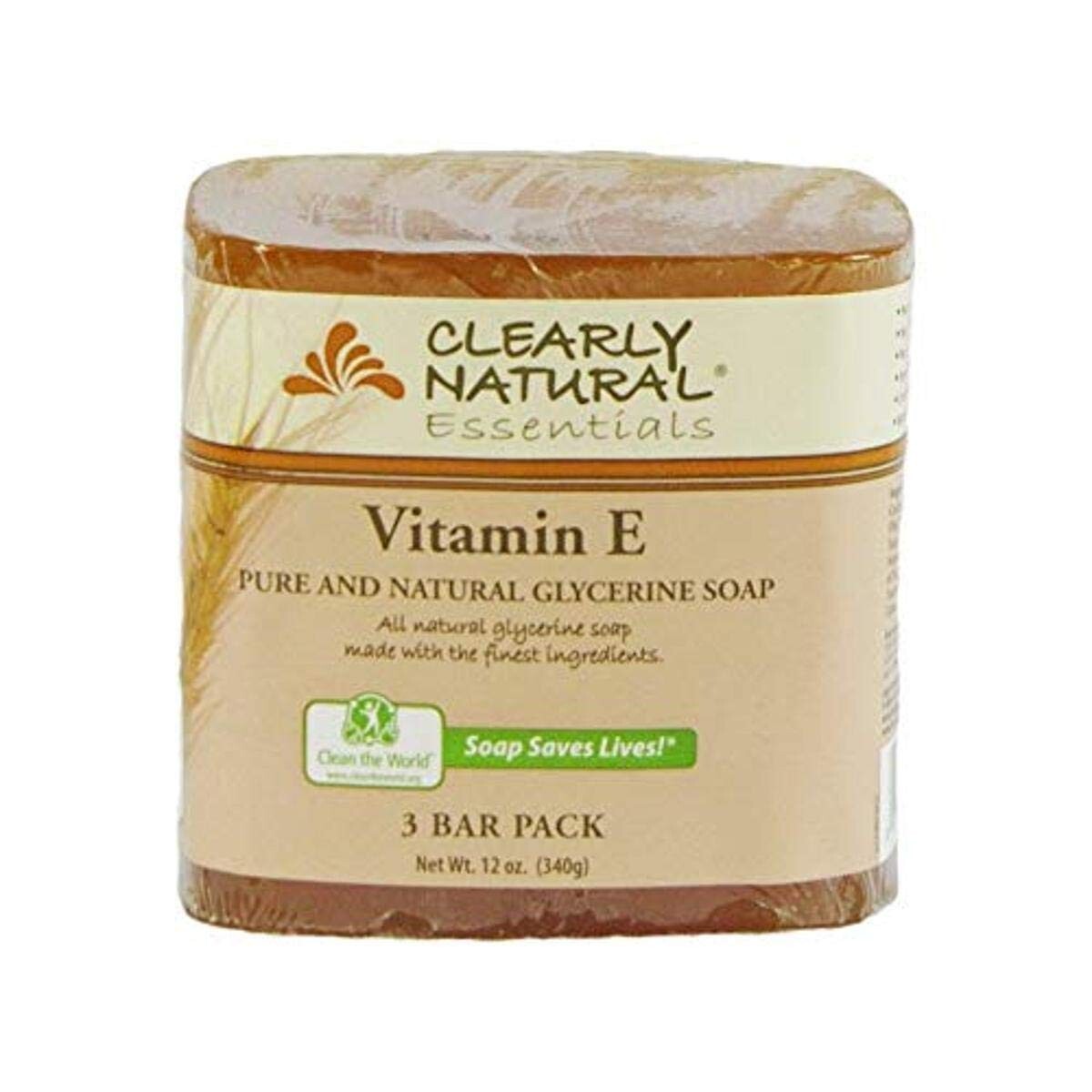 Essentials Glycerin Soap Bars - Non-Drying Orange Scent, 12-Pack of 4 Ounces