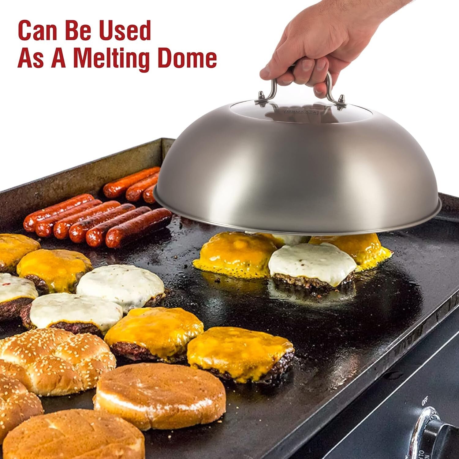 Dishwasher-Safe Wok Lid - 13.6 Inch Stainless Steel Cover for Efficient Cooking