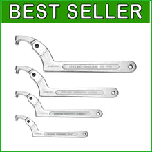 Load image into Gallery viewer, Lightweight 4-Piece Adjustable Hook Wrench Set for Vehicles &amp; Equipment