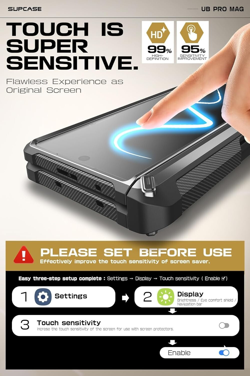 Shockproof Z Fold 6 Case with Built-in Ring Stand & Military Protection Features