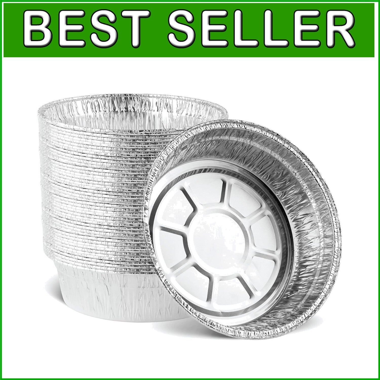 Heavy-Duty 9 Inch Round Aluminum Foil Pans - Ideal for Baking and Parties