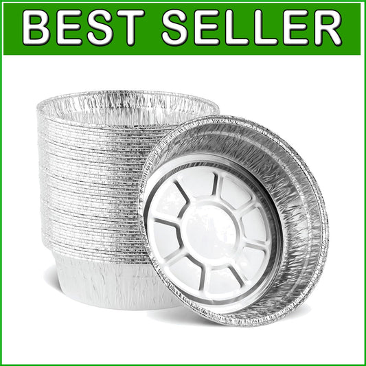 Heavy-Duty 9 Inch Round Aluminum Foil Pans - Ideal for Baking and Parties