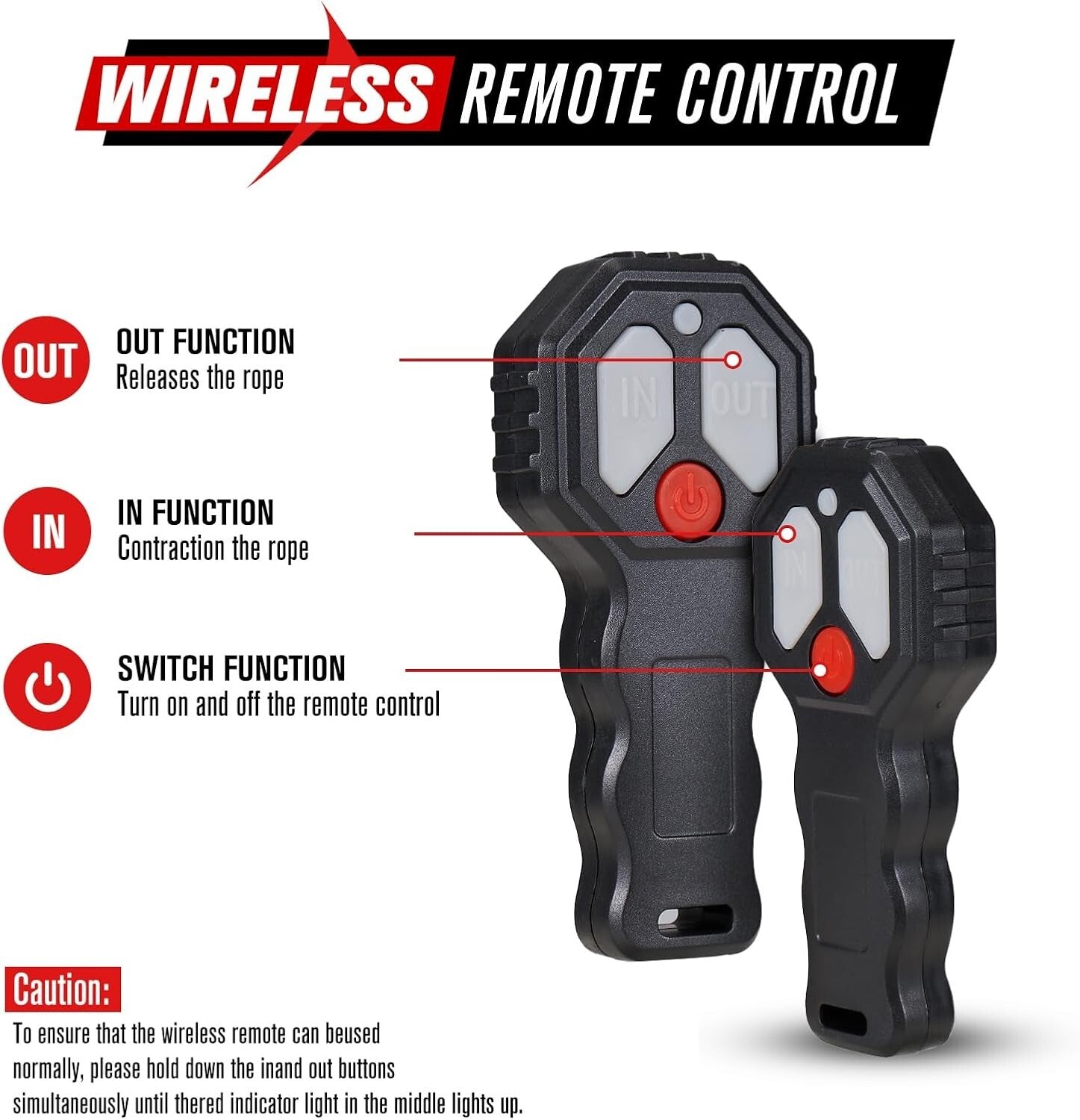 High-Performance 12V 4500LBS Winch with Wireless Remote & Tough Synthetic Rope