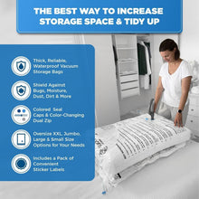 Load image into Gallery viewer, 10-Pack XXL Vacuum Storage Bags 47x35in - Save Space for Comforters &amp; Clothing
