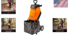 Load image into Gallery viewer, Lightweight Electric Wood Shredder with 1.8-Inch Cutting for Easy Yard Cleanup