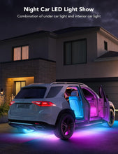 Load image into Gallery viewer, Stylish RGBIC Underglow Lights – 8 LED Strips with Music Sync for Cars &amp; Trucks
