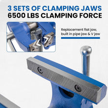 Load image into Gallery viewer, Heavy Duty 6" Bench Vise with 360-Degree Swivel Base &amp; Anvil for Precision Work