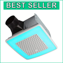 Load image into Gallery viewer, 24 Color Selectable LED Bathroom Exhaust Fan - Silent 110 CFM with Bluetooth App