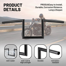 Load image into Gallery viewer, Heavy-Duty 8" Rise Z-Bars for Harley &amp; Chopper Cruisers – Easy Install Handlebar