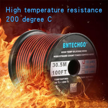 Load image into Gallery viewer, Ultra Flexible 18 AWG Silicone Insulated Wire - 100ft Red Black Electrical Cable
