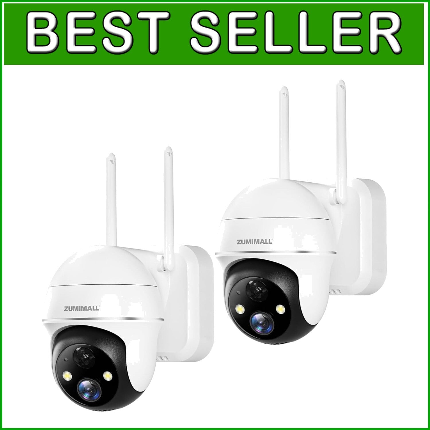 Battery Powered 3MP WiFi Cameras - 130° Wide Angle, Night Vision & Siren Alerts