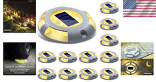 Load image into Gallery viewer, 12 Pack Solar Deck Lights - Stylish Waterproof Oval LED Shine for Pathway Safety