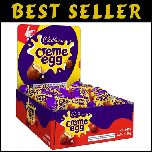 48 Pack of Creme Eggs - Vegetarian Milk Chocolate Eggs for Easter Celebrations