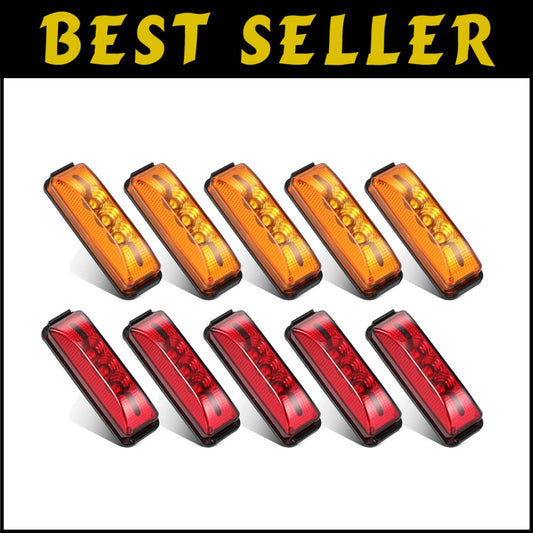 Universal Fit 10Pcs 3.9" LED Side Marker Lights - Waterproof & Durable Design