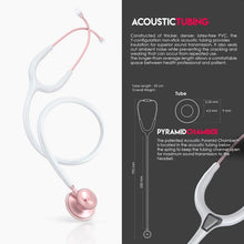 Load image into Gallery viewer, Acoustica Lightweight Dual Head Stethoscope - Rosegold Matte - Doctors &amp; Nurses