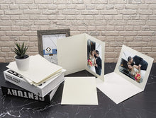 Load image into Gallery viewer, Modern Ivory Cardboard Photo Folders, 100-Pack for Special Events and Home Decor