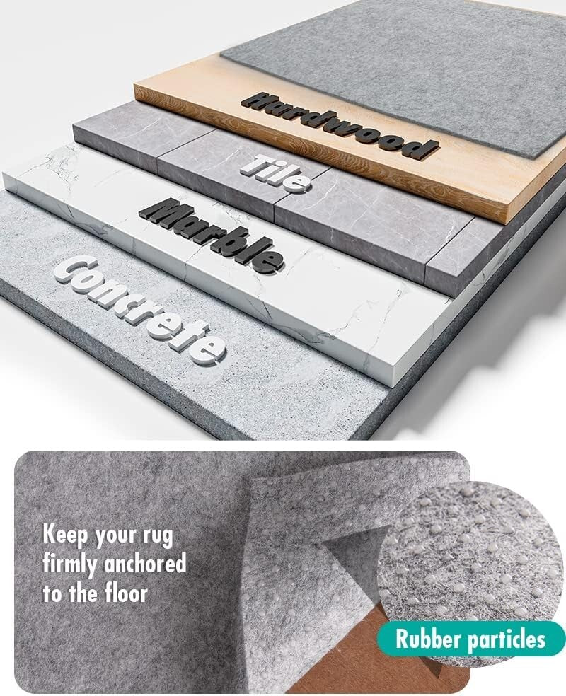 Premium 9x12 Feet Non-Skid Felt Padding - Carpet Protection for Hardwood Floors