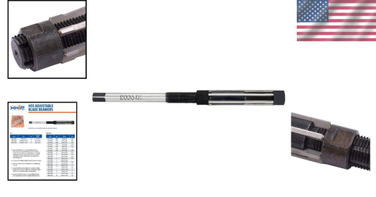 14" OAL High-Speed Steel Adjustable Blade Reamer with 6 Blades - Size L