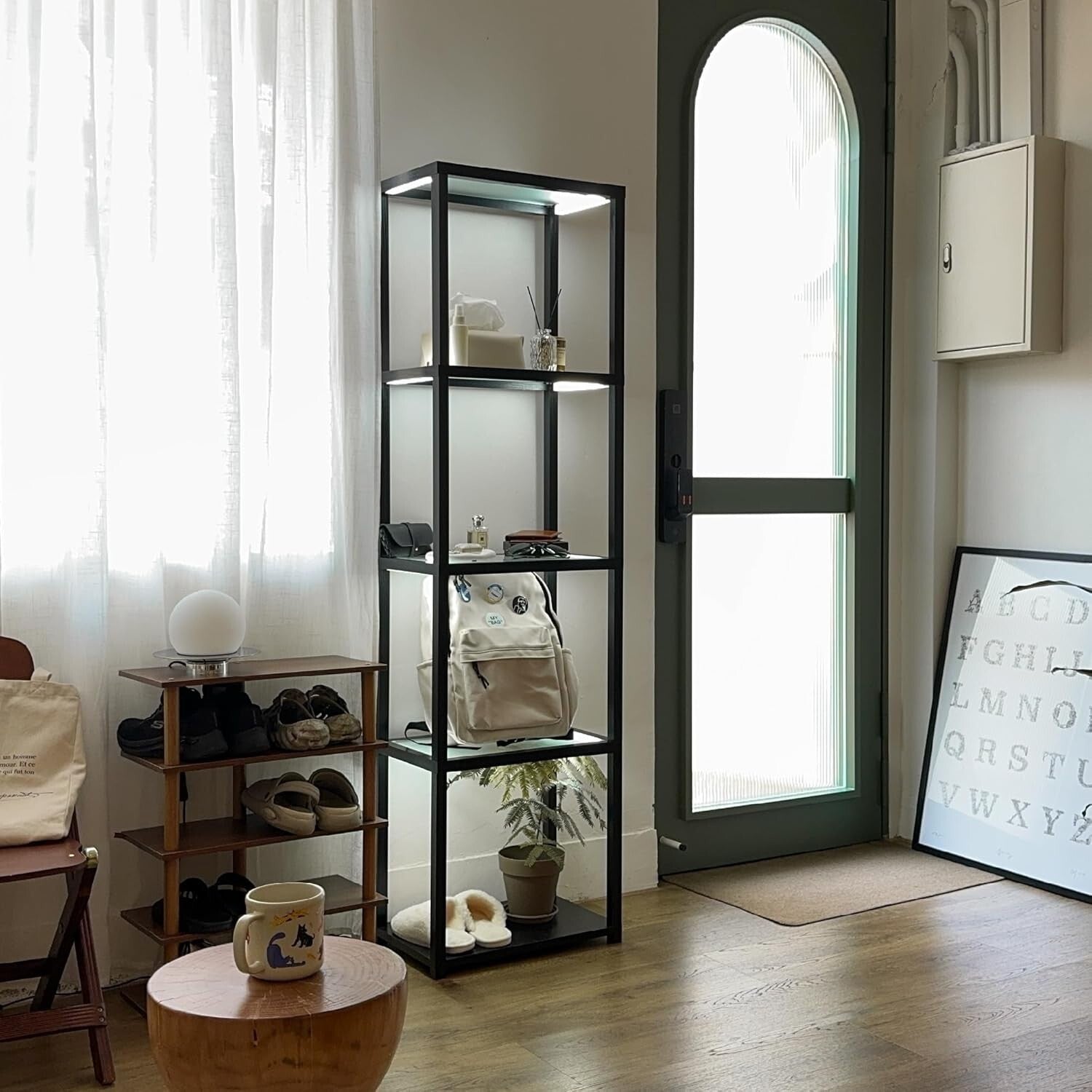 Children's Fantasy Pro LED Display Shelf with 4 Glass Shelves and Smart Lighting