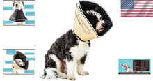 Load image into Gallery viewer, Reversible Tan and Black Pet Cone Collar for Dogs &amp; Cats | Post-Surgery Relief