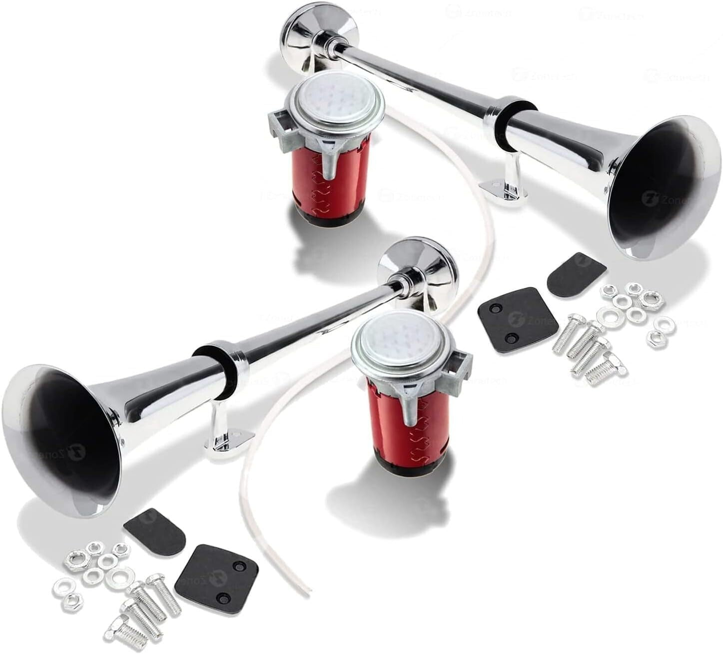 Super Loud 150dB Truck & Boat Air Horn - Dual Trumpet with Easy Install Kit