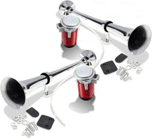 Load image into Gallery viewer, Super Loud 150dB Truck &amp; Boat Air Horn - Dual Trumpet with Easy Install Kit