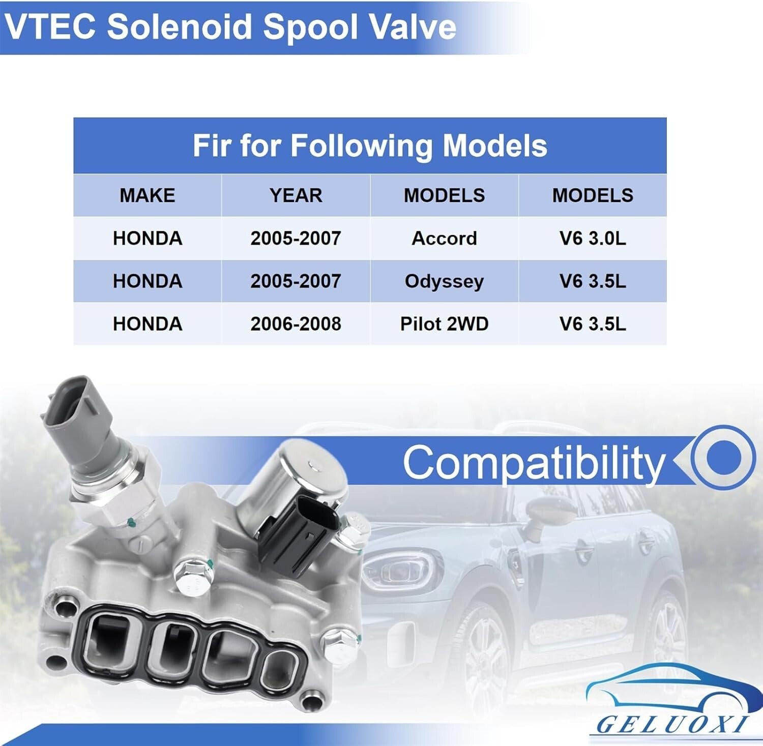 Efficient VTEC Solenoid Spool Valve for Honda Engines 2005-2007 - All Models
