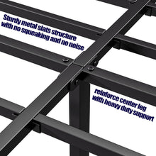 Load image into Gallery viewer, 14in High Heavy Duty King Bed Frame - No Box Spring Needed, Easy to Assemble