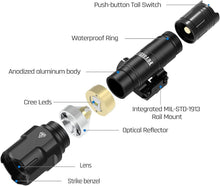 Load image into Gallery viewer, High-Performance Tactical Flashlight for Weapons - 3 Modes, Waterproof &amp; Durable