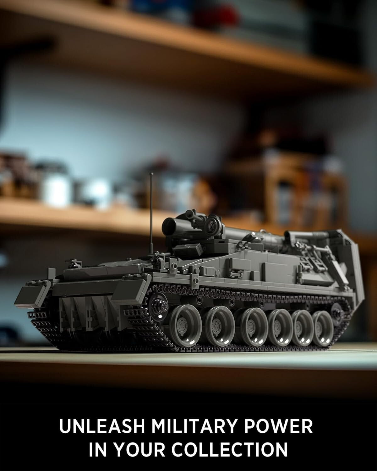 Detailed Self-Propelled 2S4 Tank Model – 1,438 PCS for Home or Office Decor