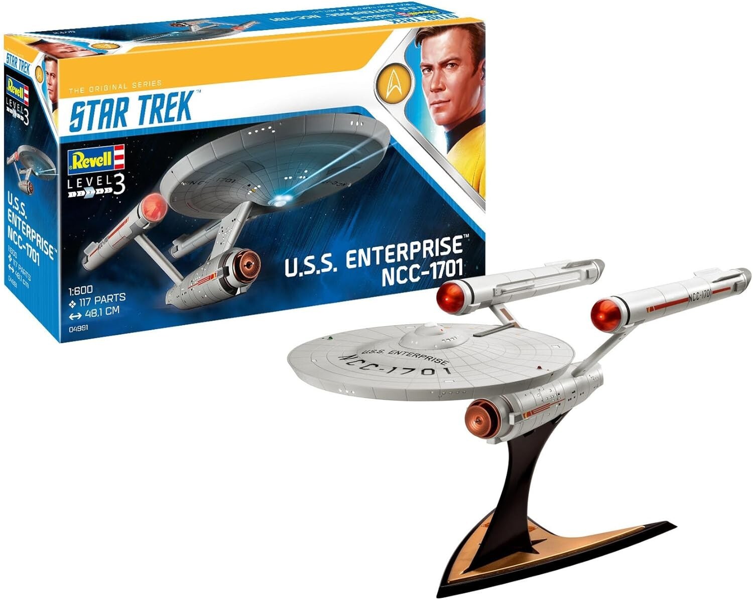 Classic Star Trek Model Kit: U.S.S. Enterprise NCC-1701 - Detailed Assembly Kit