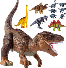 Load image into Gallery viewer, Interactive Tyrannosaurus Rex with Mist, Sound &amp; 10 Small Dino Figures for Kids
