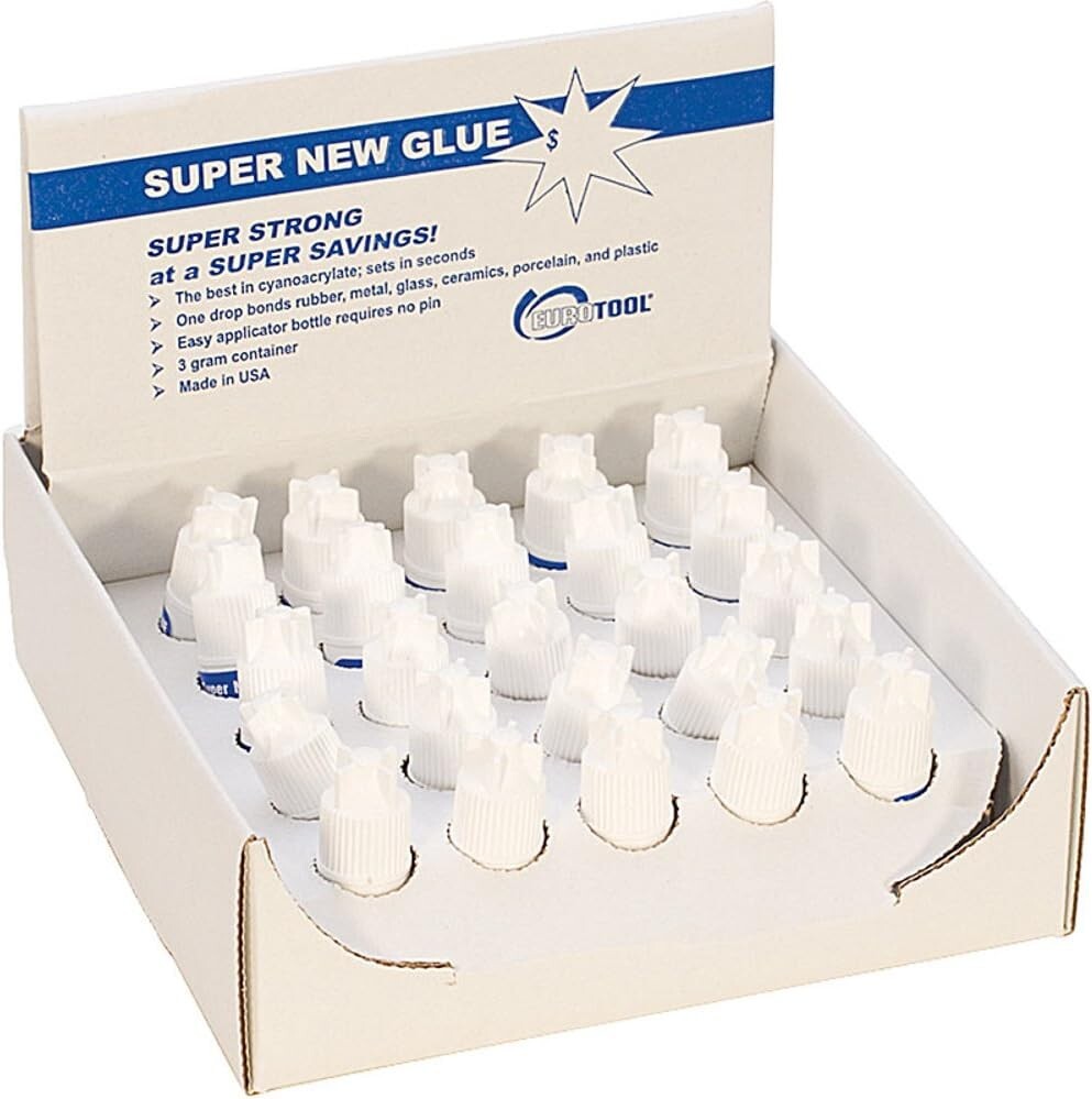 25-Pack Super New Glue Bottles - Tough, Water Resistant for Crafts & Jewelry