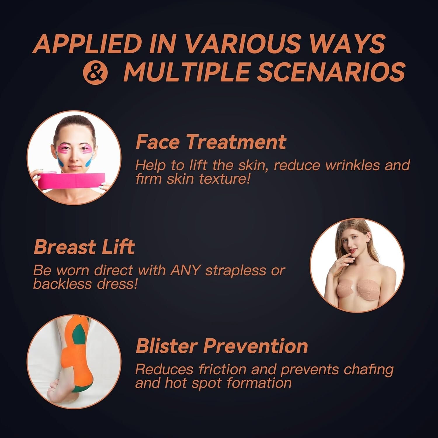 12 Rolls of Kinesiology Tape in Rainbow Colors - Support & Recovery Muscle Tape