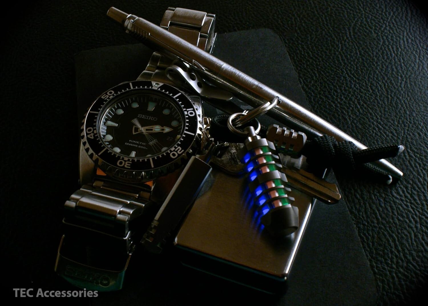 Customizable Titanium Tritium Fob - The Perfect EDC for All Night Visibility