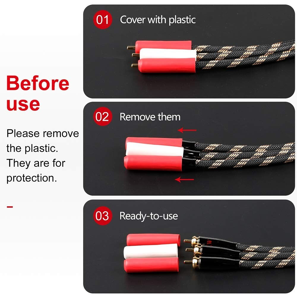 High-Performance RCA Y Cable 1 Male to 2 Male - Ideal for Home Theater Systems