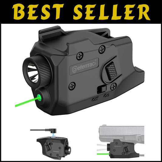 3-in-1 Tactical LED Flashlight & Laser Combo for Glock - 600 Lumens Brightness