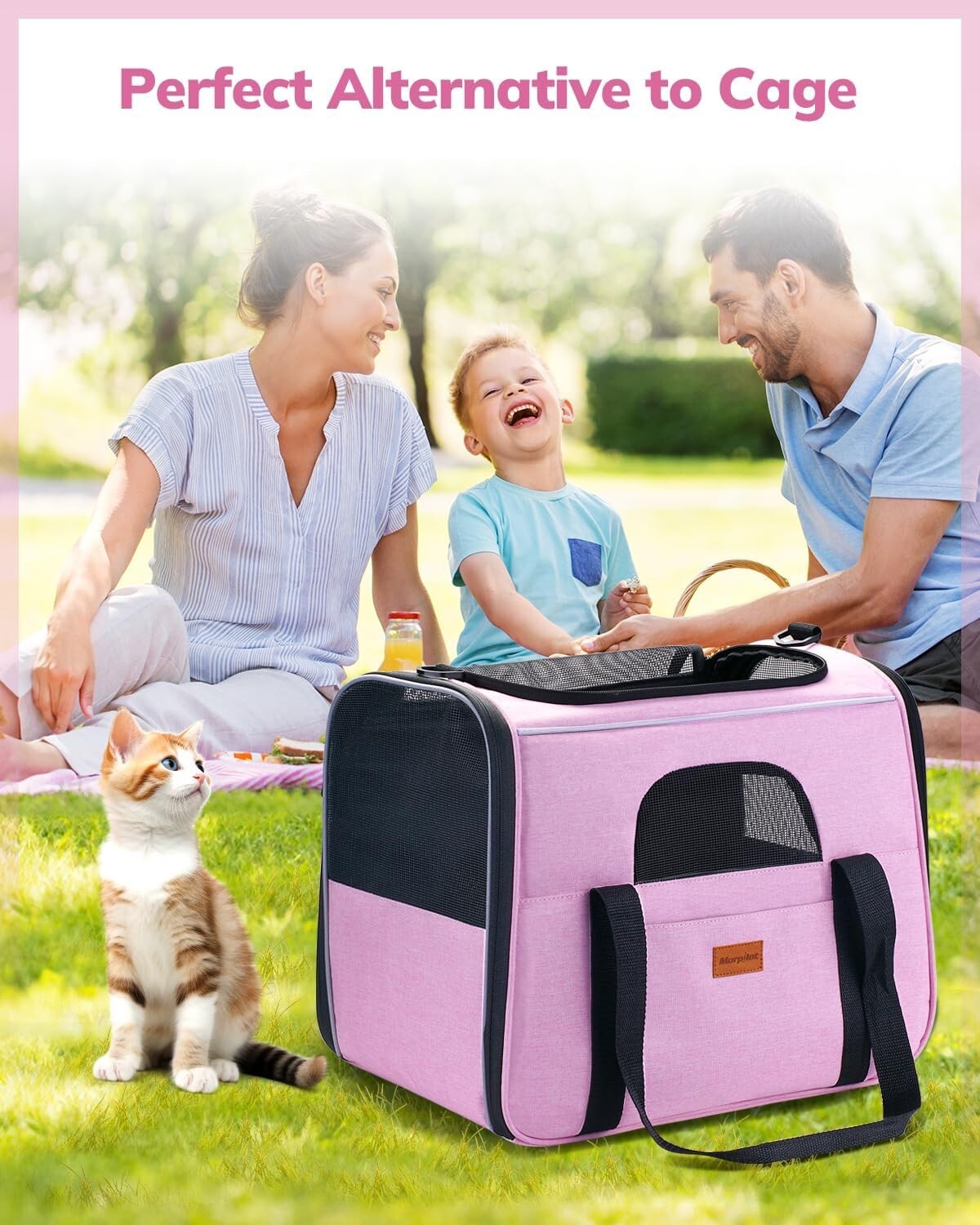 Soft-Sided Cat Carrier for Medium Cats - Spacious & Durable Travel Solution