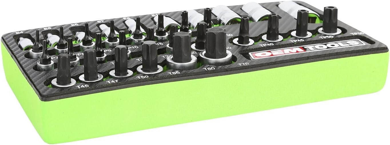35 Piece Multi-Drive Star Socket Set with EVA Foam Organizer - No-Slip Design
