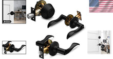 Load image into Gallery viewer, Modern Reversible Entrance Door Handle with Keyed Alike Deadbolt - Easy Install