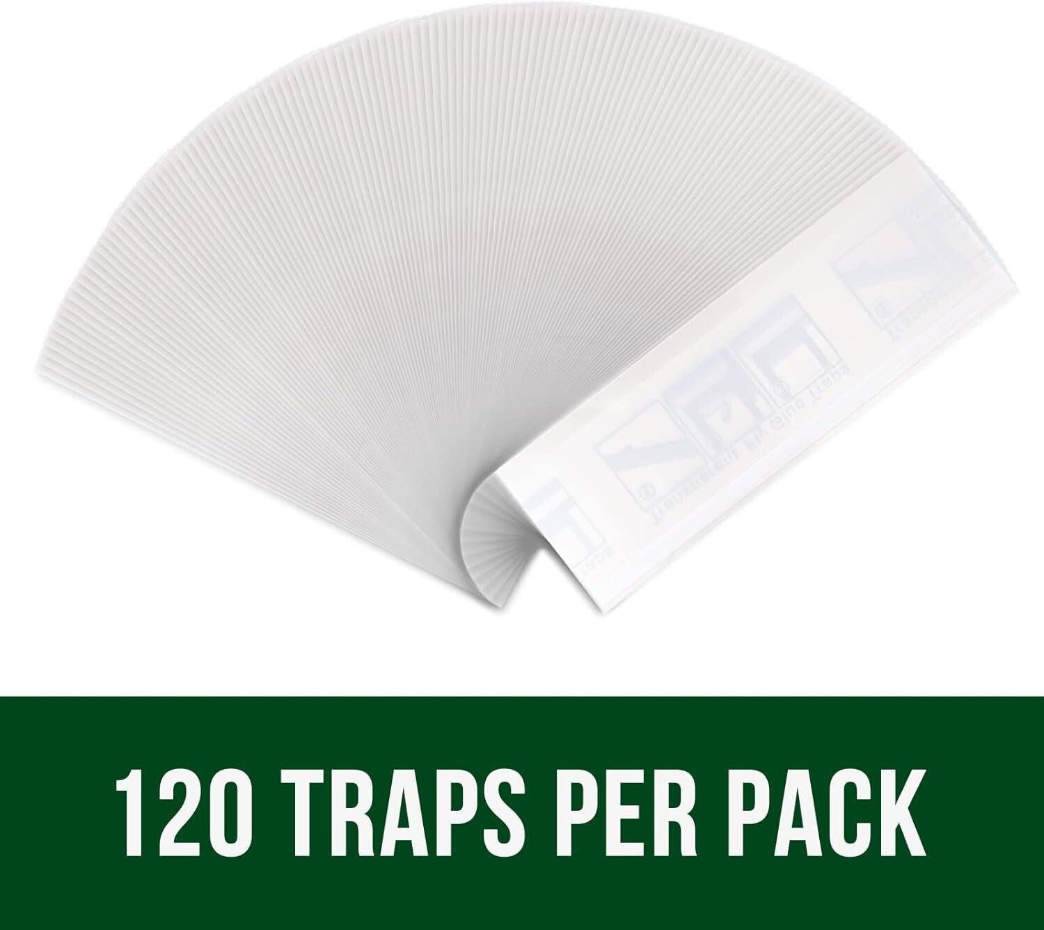 Non-Toxic Indoor Fly Sticky Traps - 120 Pack Window Decals for Clean Catching