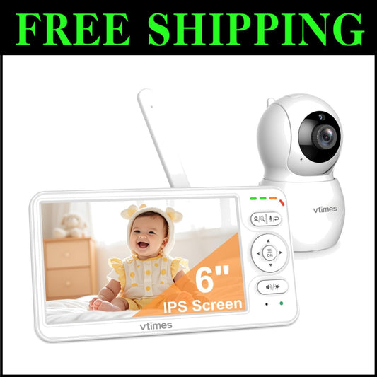 2-Way Audio Baby Monitor with 1000ft Range & Night Vision - Ideal for Parents