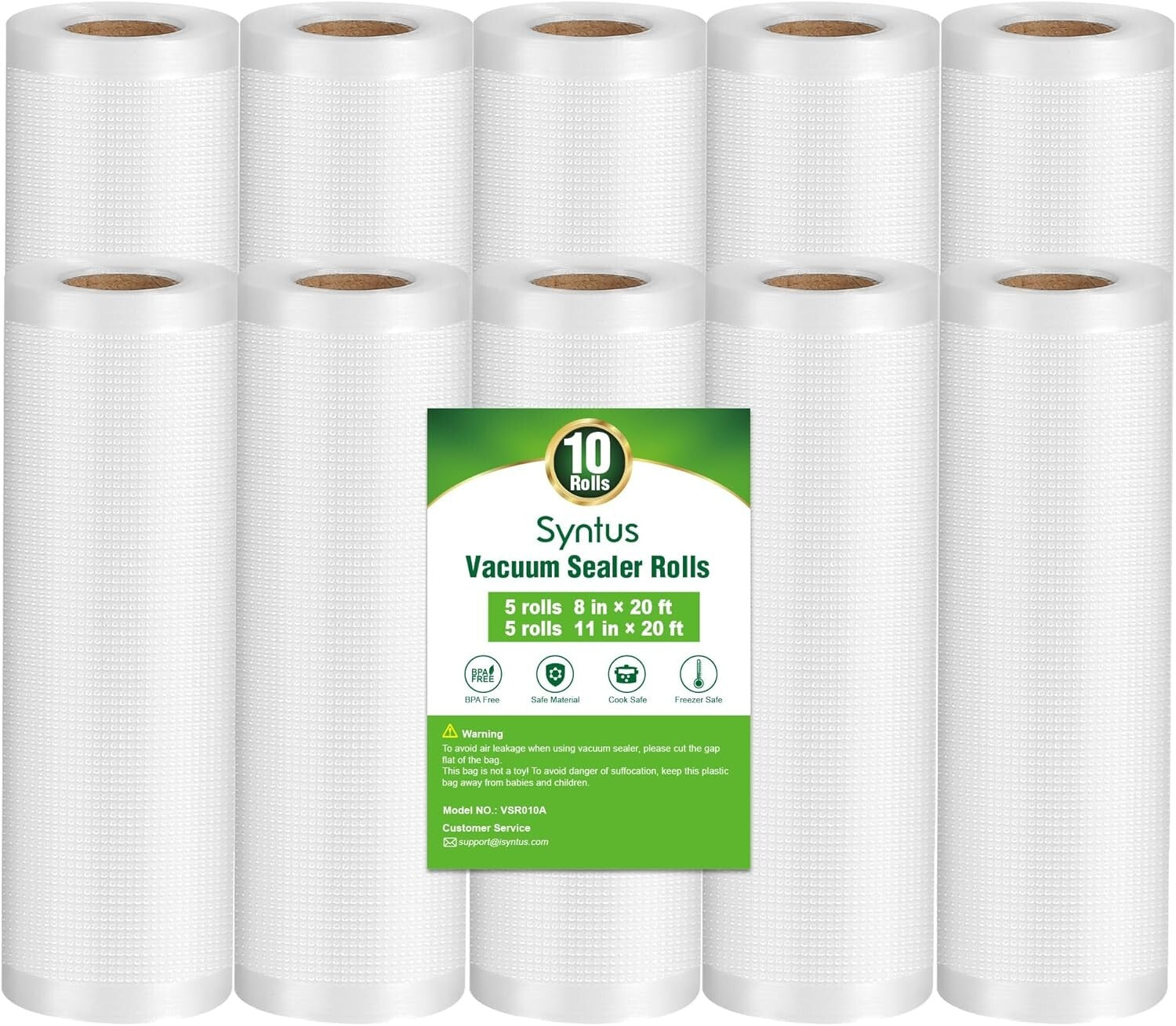 Versatile 10 Pack BPA-Free Vacuum Sealer Bags, Perfect for Meal Prep & Sous Vide