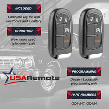 Load image into Gallery viewer, Lightweight Key Fob Replacement for 2013-2018 Ram - GQ4-54T Compatible, 2 Keys