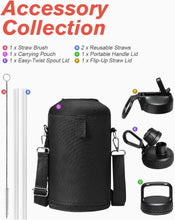 Load image into Gallery viewer, Versatile 128 oz Water Jug with Straw, Spout &amp; Lid - Perfect for Adventures
