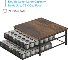 Load image into Gallery viewer, Stackable Coffee Pod Organizer with Metal Frame for Efficient Storage - Black