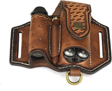 Load image into Gallery viewer, Genuine Leather EDC Tool Organizer with 3 Pockets - Perfect for Everyday Carry