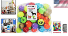 Load image into Gallery viewer, SGS Certified 50-Pack Squeaky Tennis Balls - Colorful Fun for Teething Puppies
