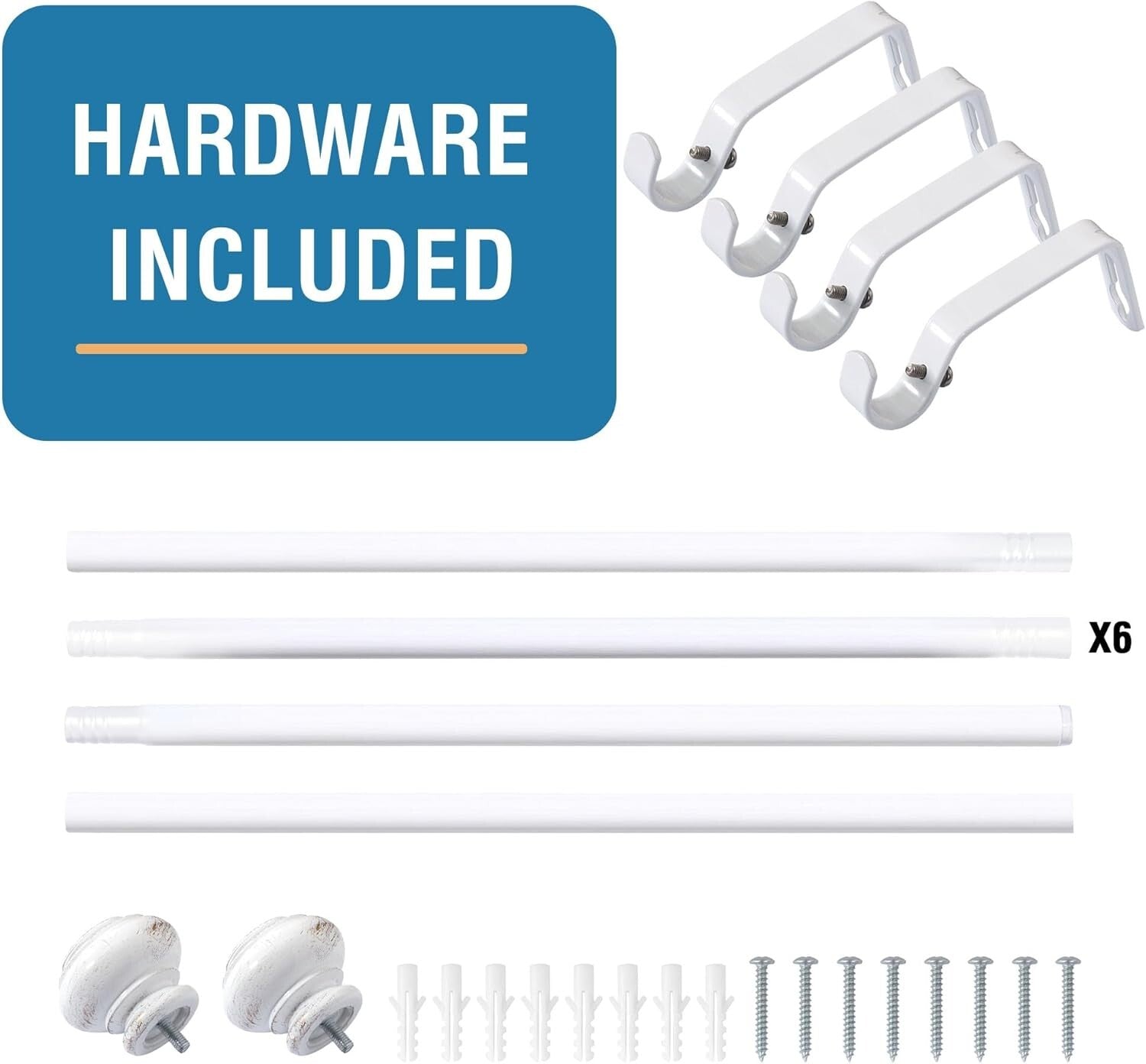 Versatile Adjustable Curtain Rods for Light to Heavy Curtains, 16.2-137.4 Inches